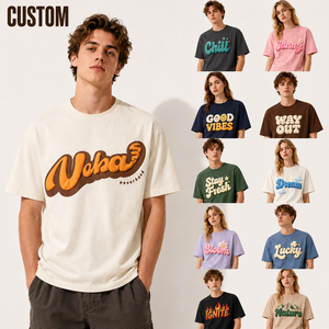 OEM/ODM Custom 3D Puff Print T Shirt Men Oversized Streetwear Tee Graphic Shirt OEM Private Label Clothing
