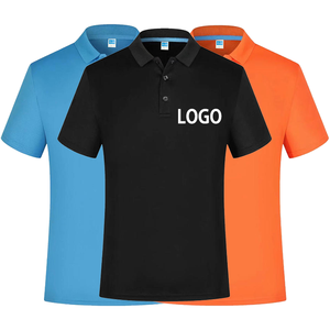 Wholesale Workwear Polo T-shirt Customized logo Men's Quick Drying Polo Shirts Solid Color Blank