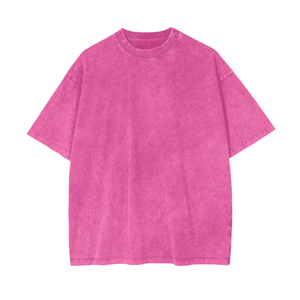 Vintage Acid Wash Pink Oversized Streetwear Tee