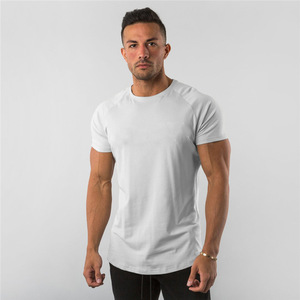 High Quality 95%Cotton 5% Spandex Custom Private Logo Workout Wear Gym Clothing Fitness Apparel Plain Blank Men T Shirts