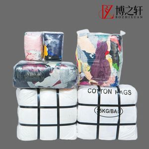 BZX Mixed Dark Color T-shirt Recycled 100% Cotton Rags Industrial Cutting