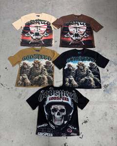 Wholesale 100 Cotton Acid Wash Vintage T-Shirt