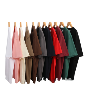 Men's Wholesale 230g Oversized Printed Casual Knitted T-shirt