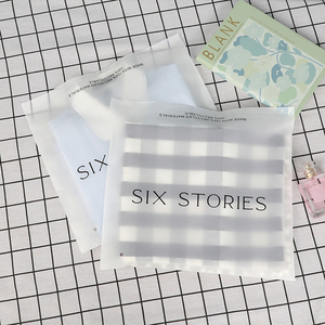 Custom logo Semi-transparent 100% Recycled Frosted Self-Adhesive Shirt Bags