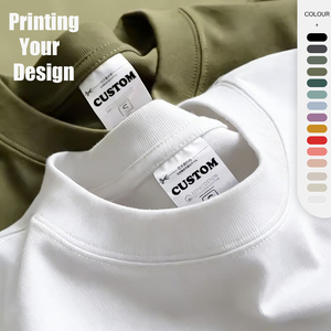 Wholesale High Quality 100% Cotton Heavyweight T Shirt Custom Logo Design Digital Print
